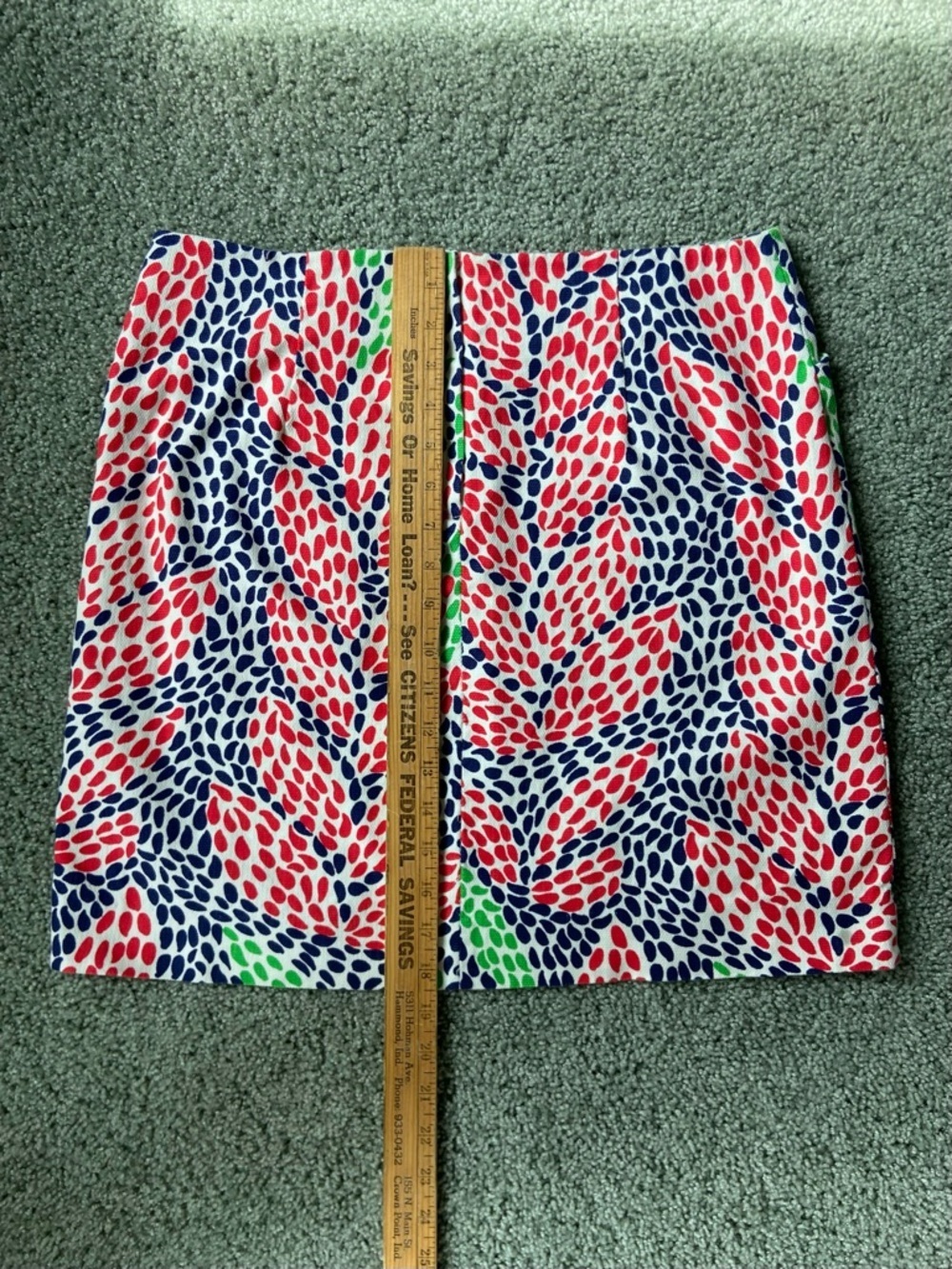Lilly Pulitzer Multicolor Leaf-Print Mini Skirt - Navy, Coral, Lime Size 6 - Picture 8 of 10